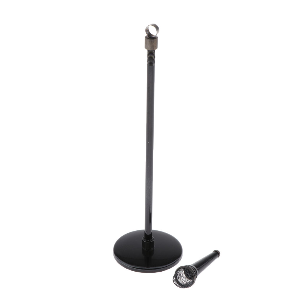 Action Figure Stand - Modèle de microphone miniature, support réglable