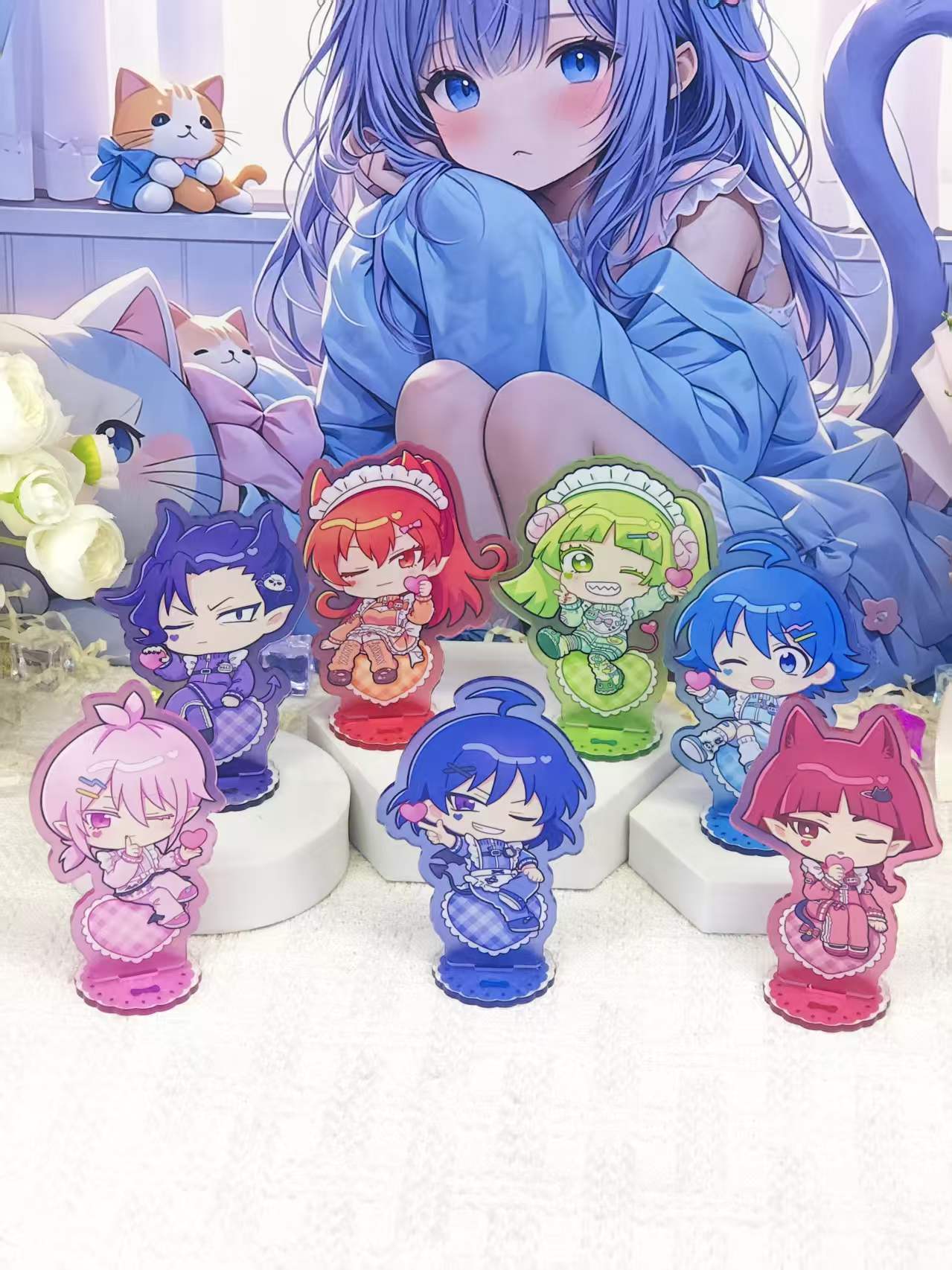 Figma Stand Set - Ensemble de figurines en acrylique Iruma-kun,